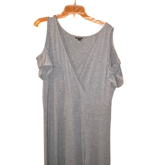 Torrid gray cold shoulder long maxi dress grey plus size 2X XXL - Picture 3 of 6